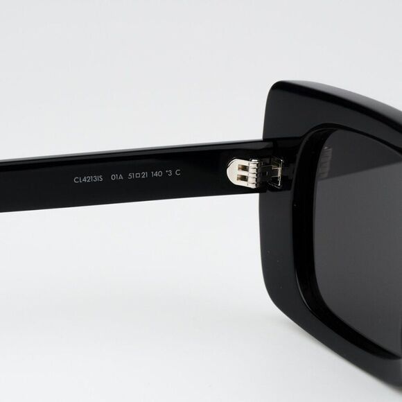 NEW Celine CL4213IS 01A ANIMATION XMAS Black Grey Rectangle Women Sunglasses - Picture 8 of 9